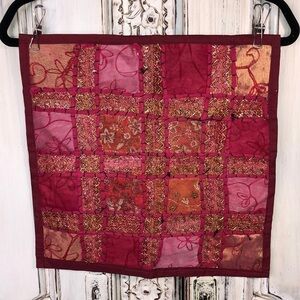 Lovely Pink, Gold Metallic Multi Medium Unique Accent Pillow Cover